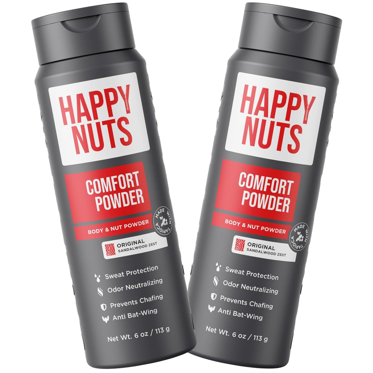 Happy Nuts Comfort Powder for Men - Anti-Chafing & Odor Control