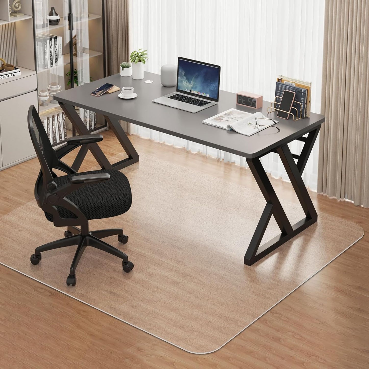Clear Office Chair Mat for Hard Floors, 48 x 60 in Non-Slip