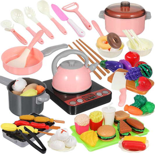 UPKOCH Kids Toy Kitchen Set - Electronic Induction Cooking Fun!