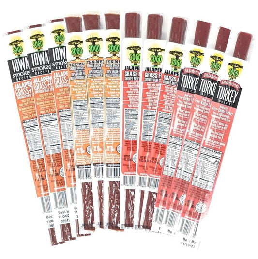 Spicy Variety Meat Sticks - Healthy Jerky Snacks for Everyone