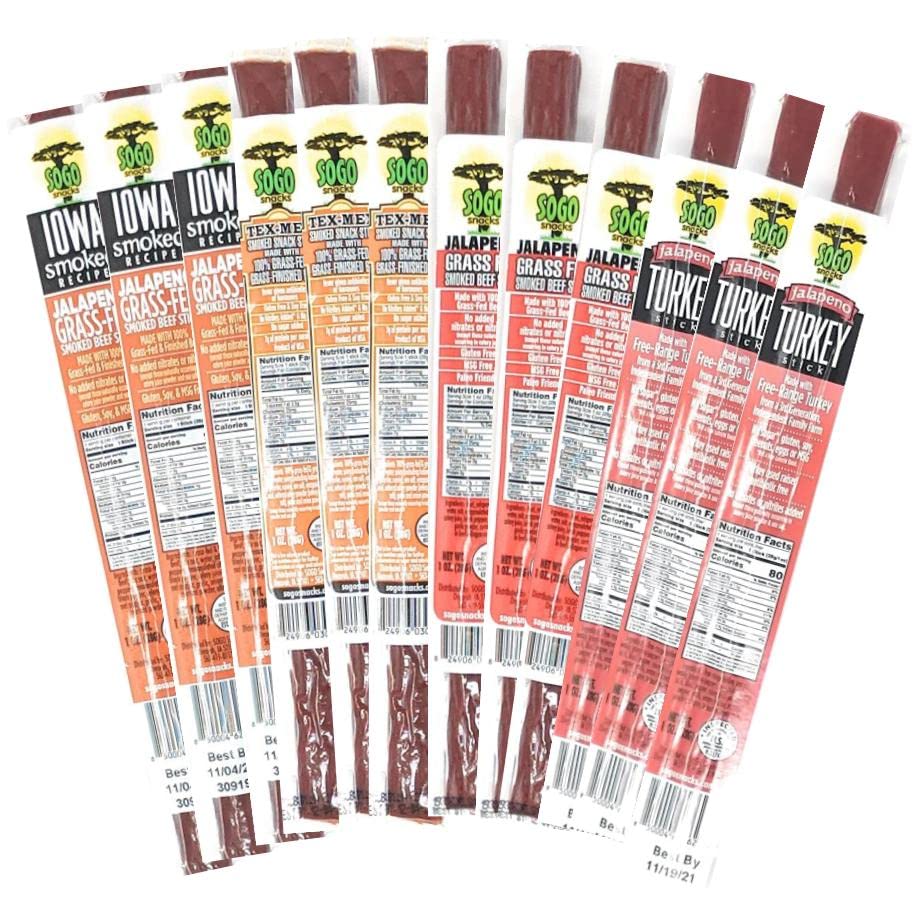 Spicy Variety Meat Sticks - Healthy Jerky Snacks for Everyone