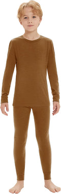 Iguana Unisex Kids 100% Merino Wool Base Layer Set - Midweight Comfort