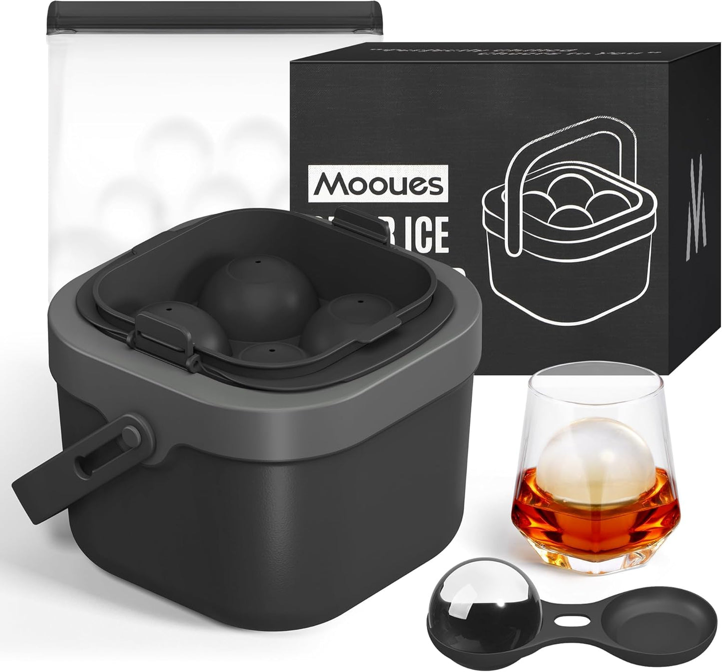 Clear Ice Ball Maker Mold for Perfect Whiskey Experience