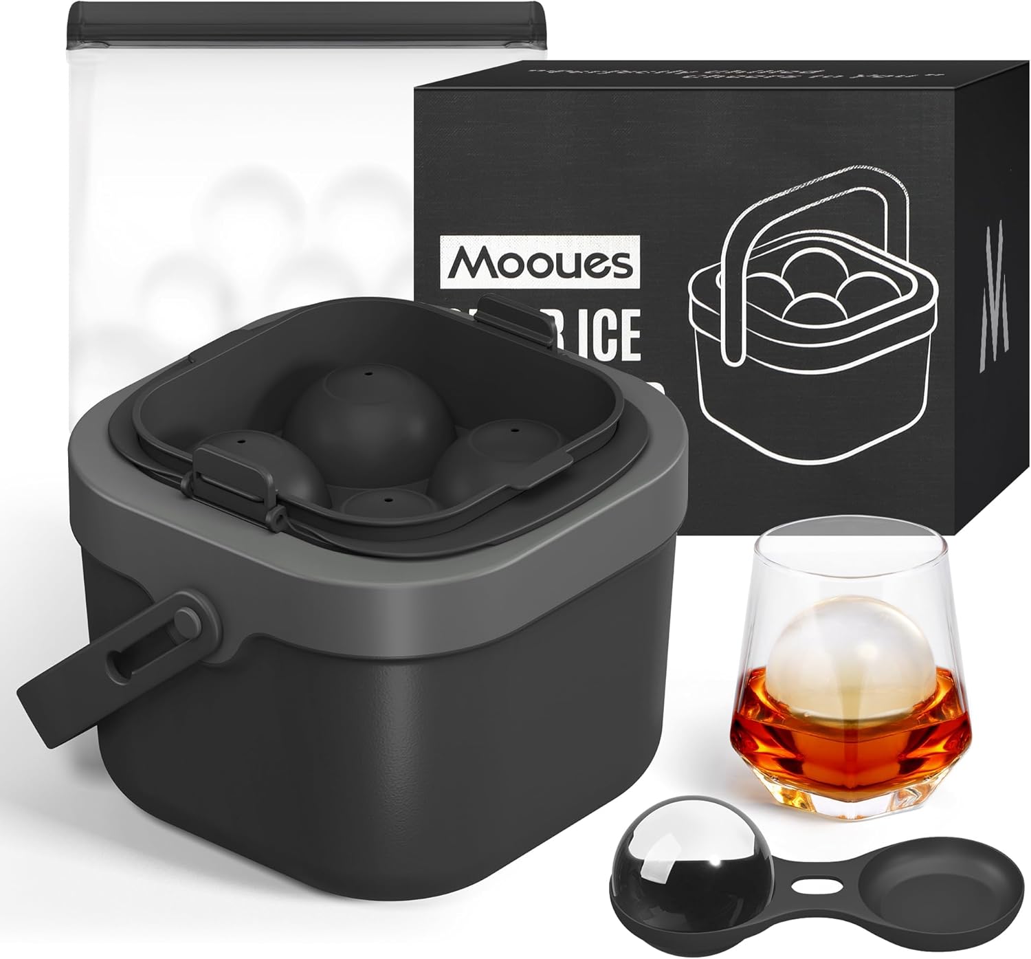 Clear Ice Ball Maker Mold for Perfect Whiskey Experience