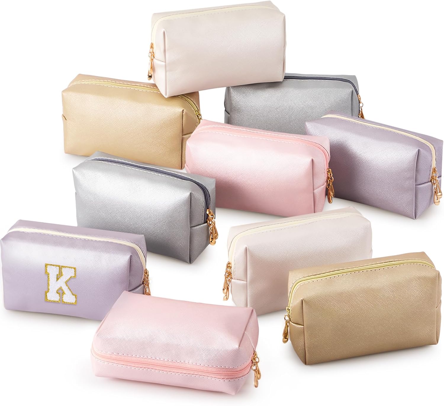 Kigeli 15 Pcs Aesthetic Makeup Bags for Travel and Storage