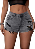 Verdusa Women's Distressed Skinny Denim Shorts for Casual Style