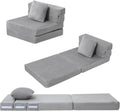 MeMoreCool Foldable Futon Chair Bed for Kids - Convertible Tri-fold