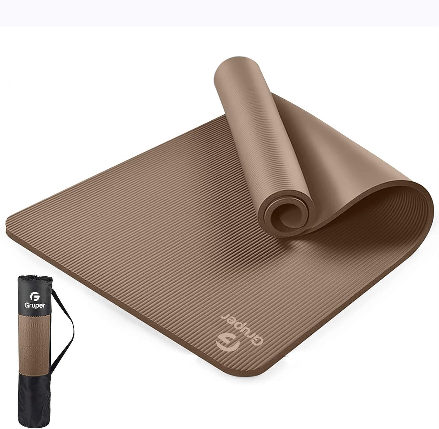 Gruper Thick Non Slip Yoga Mat 72x32, Premium Exercise Mat with Carrying Strap - Home Workout Essential