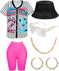 Women's and Men's 80s 90s Hip Hop Costume Outfit for Parties