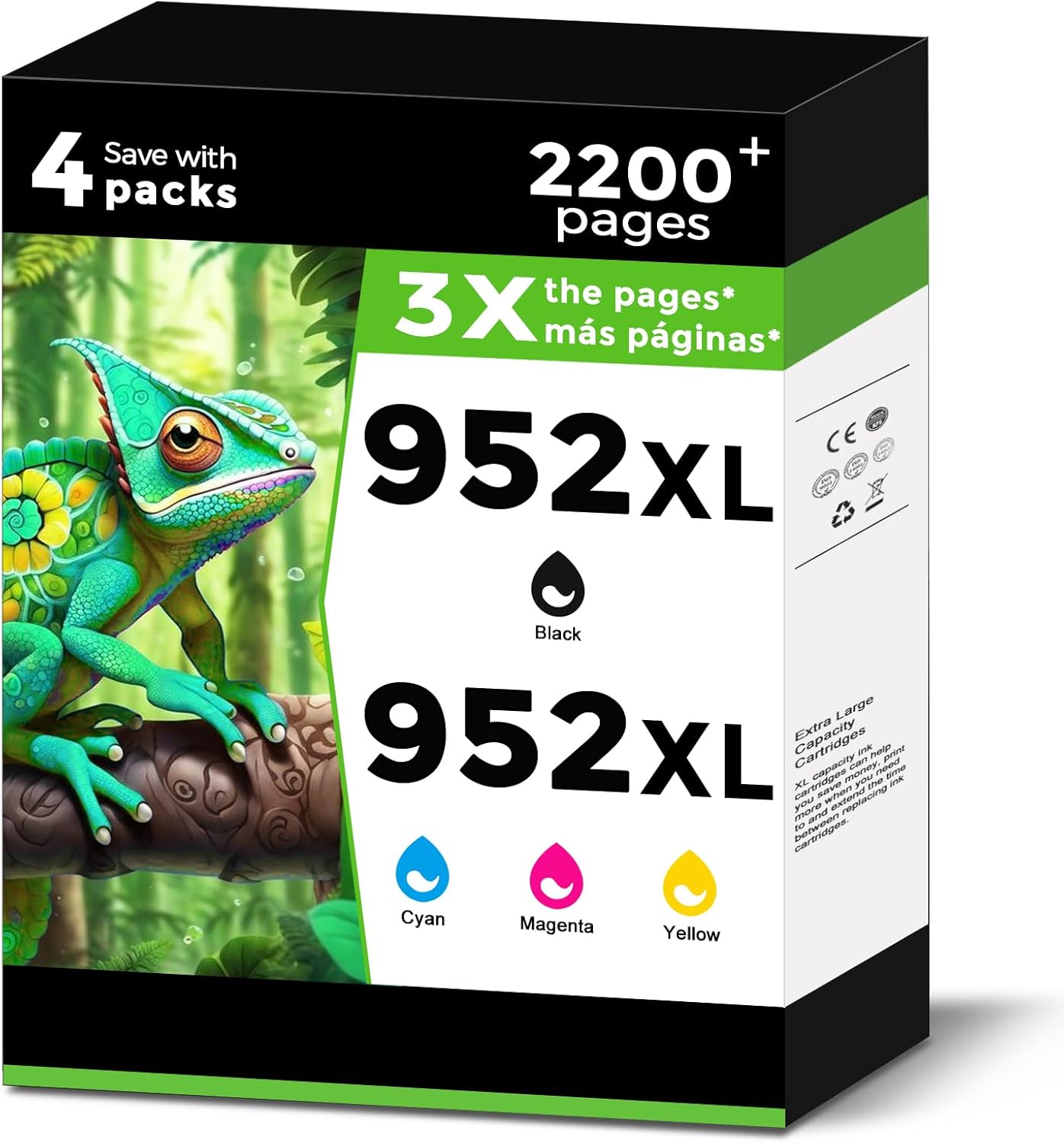 High-Quality 952XL Ink Cartridges Combo Pack for OfficeJet Printers