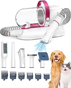 Kakipi Dog Grooming Kit & Vacuum: 6 in 1 Pet Grooming Solution