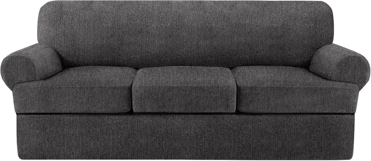 4 Piece T Cushion Sofa Slipcovers for Perfect Living Room Fit