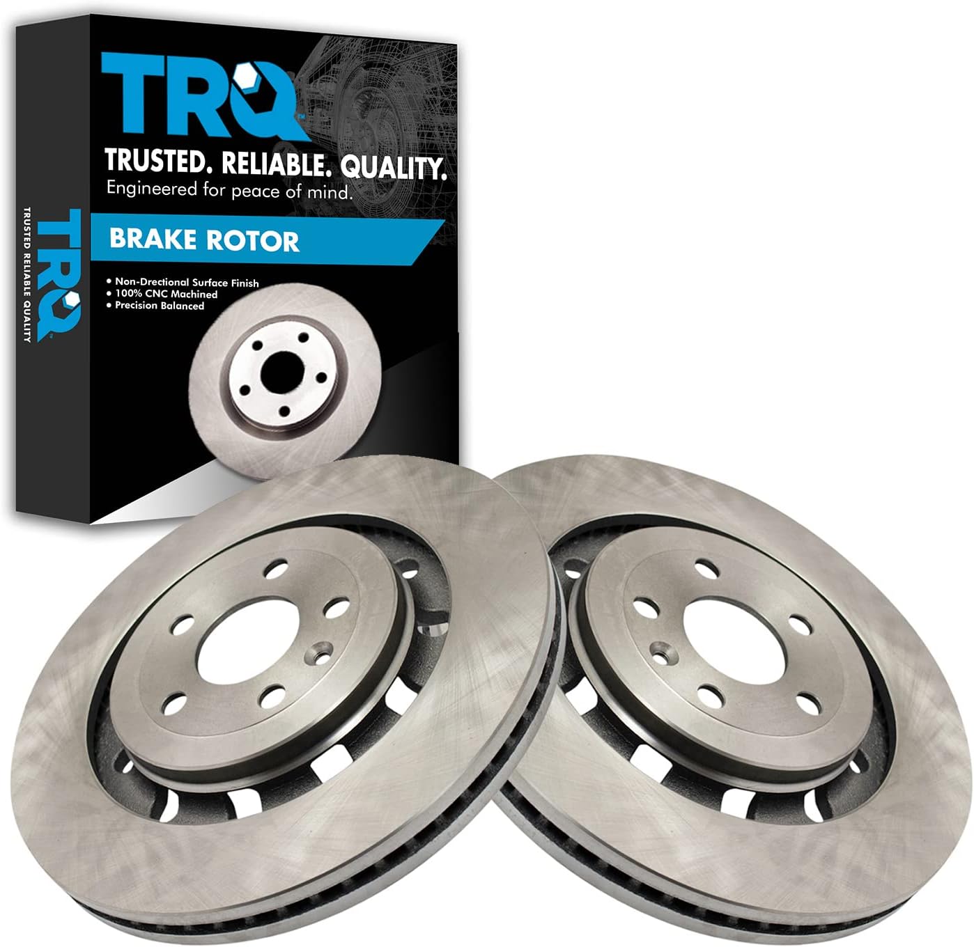 TRQ Front Disc Brake Rotor Kit for Ford Lincoln Vehicles