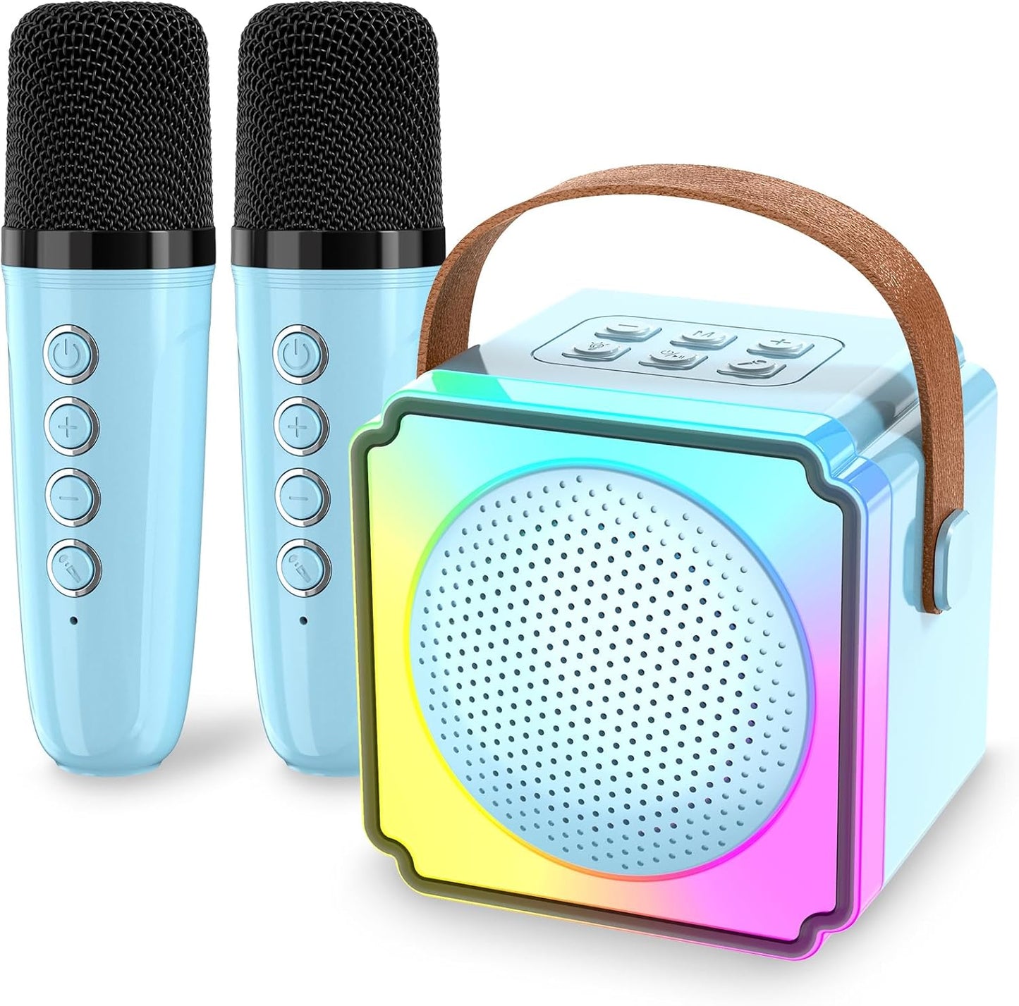 Portable Karaoke Fun for All: 2 Wireless Mics