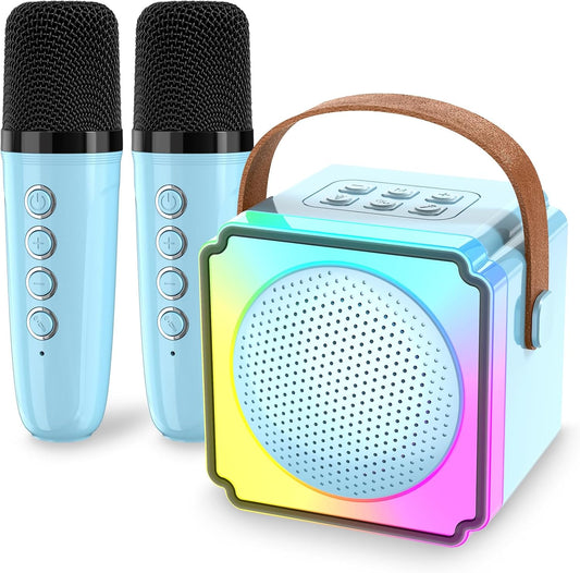Portable Karaoke Fun for All: 2 Wireless Mics