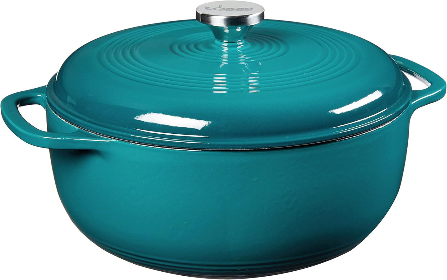 Lodge 6 Quart Enameled Cast Iron Dutch Oven for Versatile Cooking