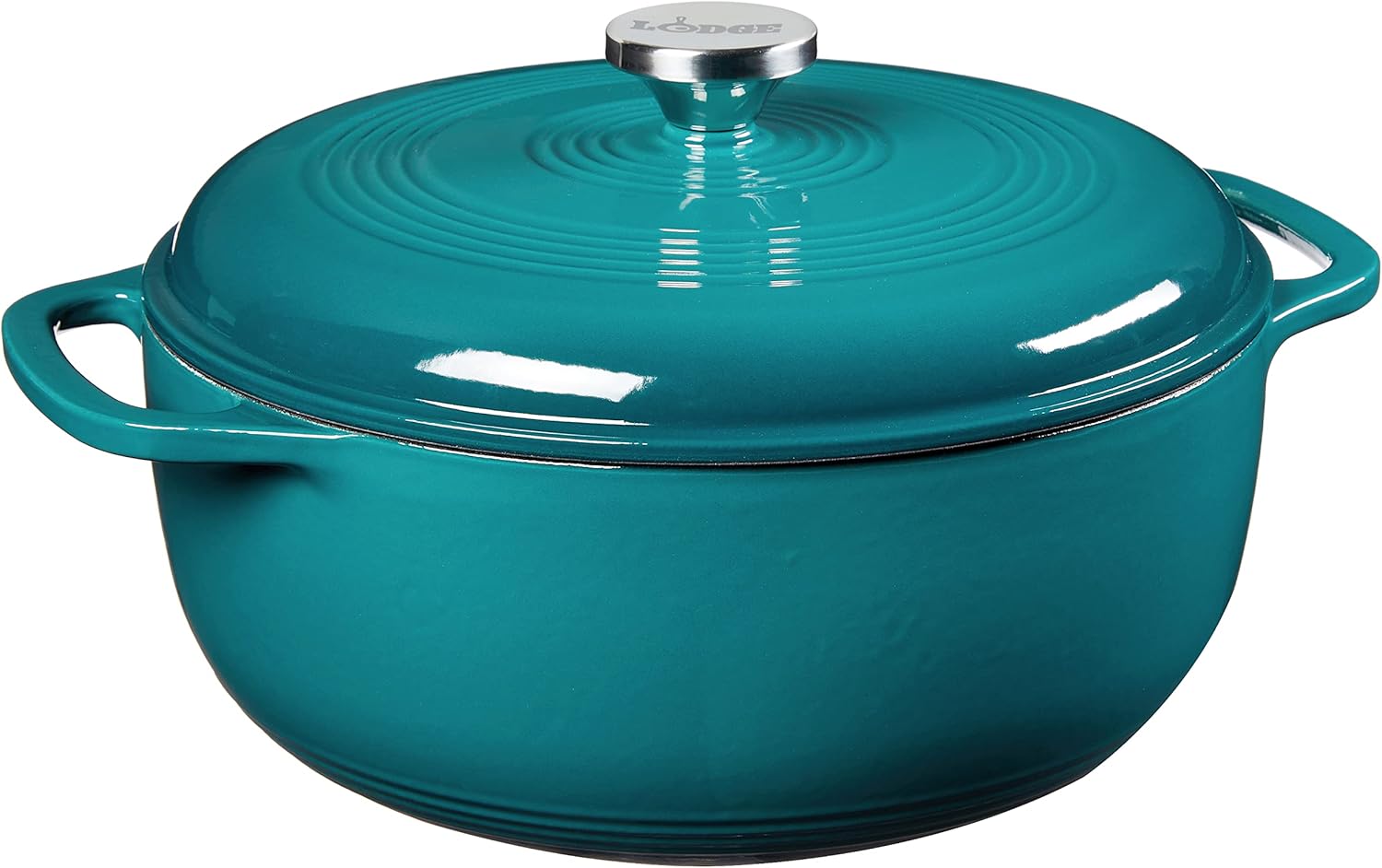 Lodge 6 Quart Enameled Cast Iron Dutch Oven for Versatile Cooking