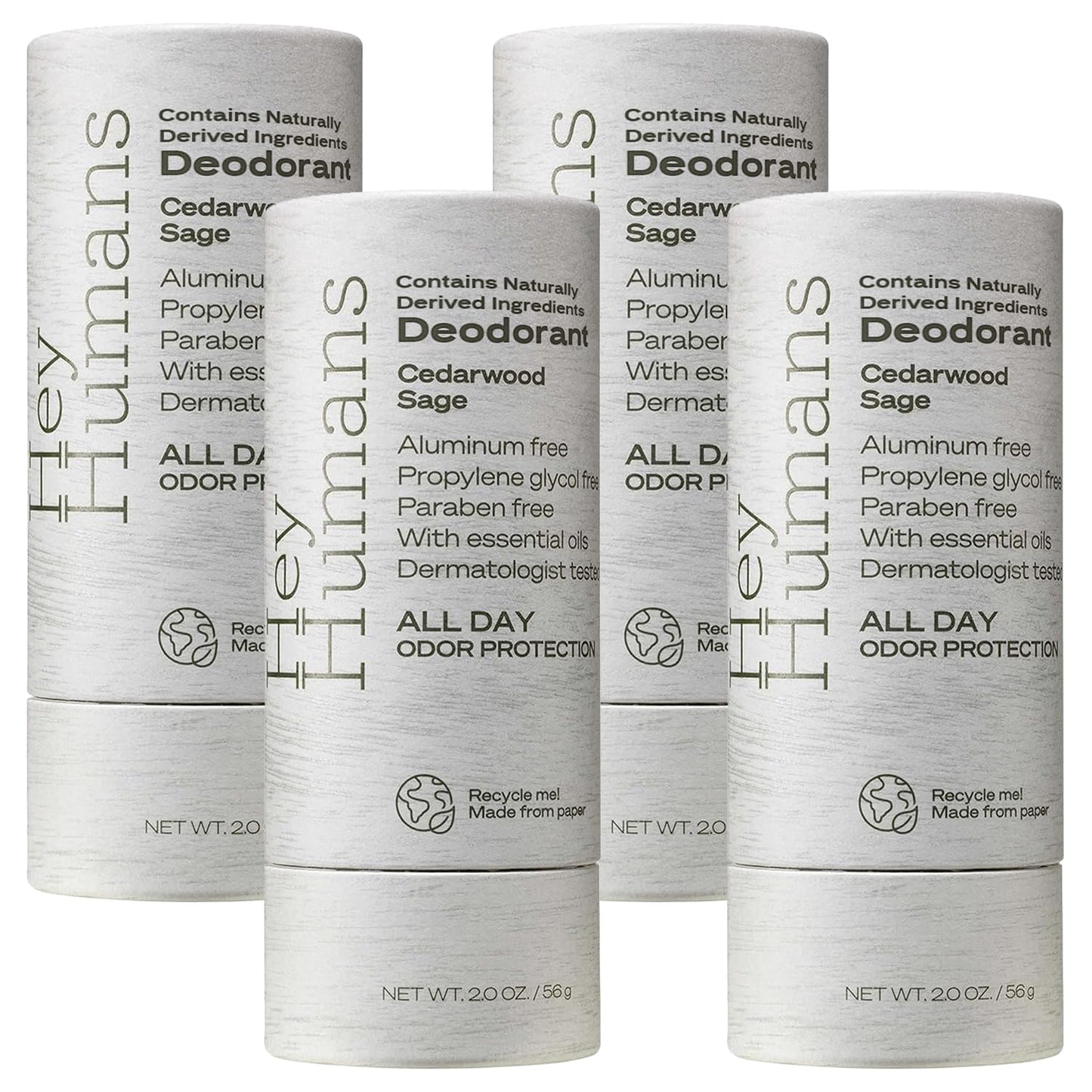 HEY HUMANS Aluminum Free Deodorant for All Day Odor Control