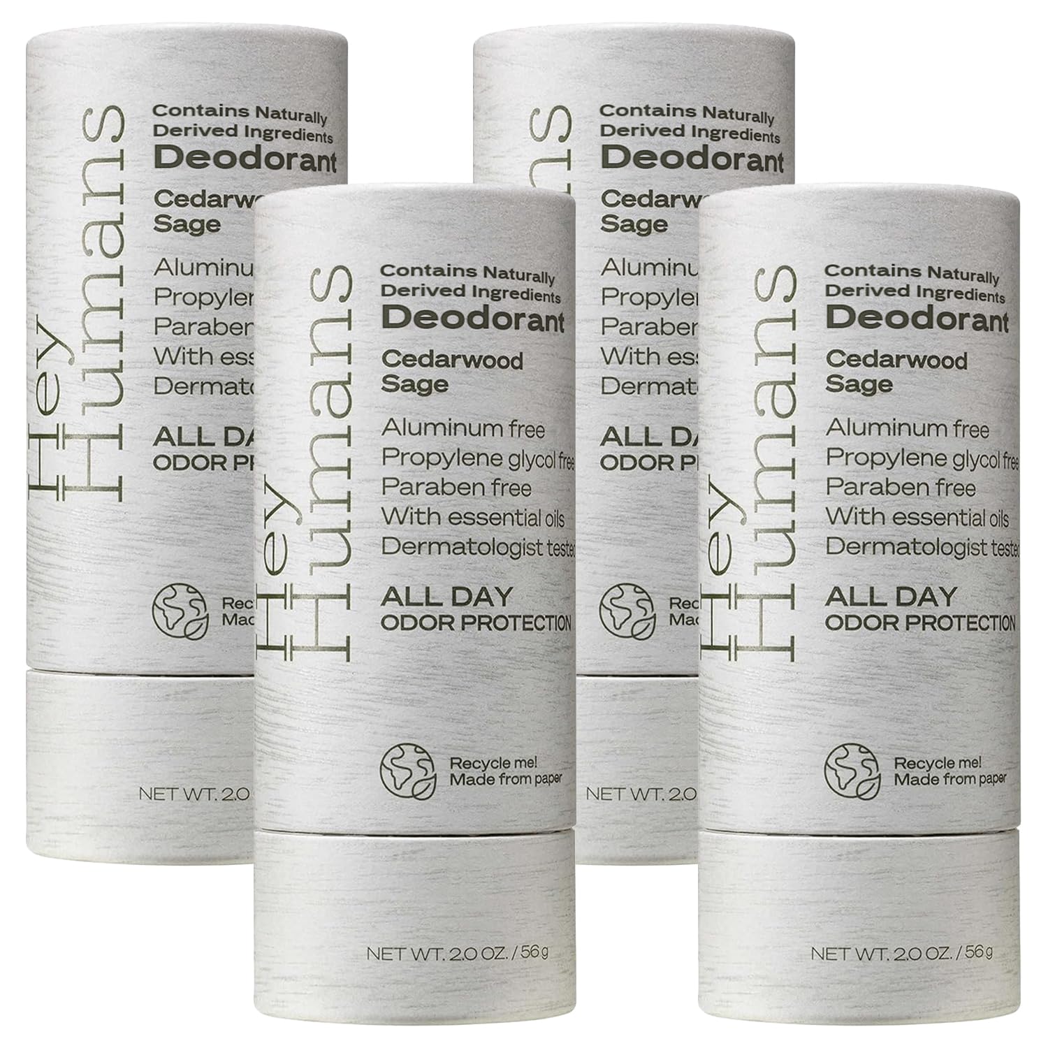 HEY HUMANS Aluminum Free Deodorant for All Day Odor Control