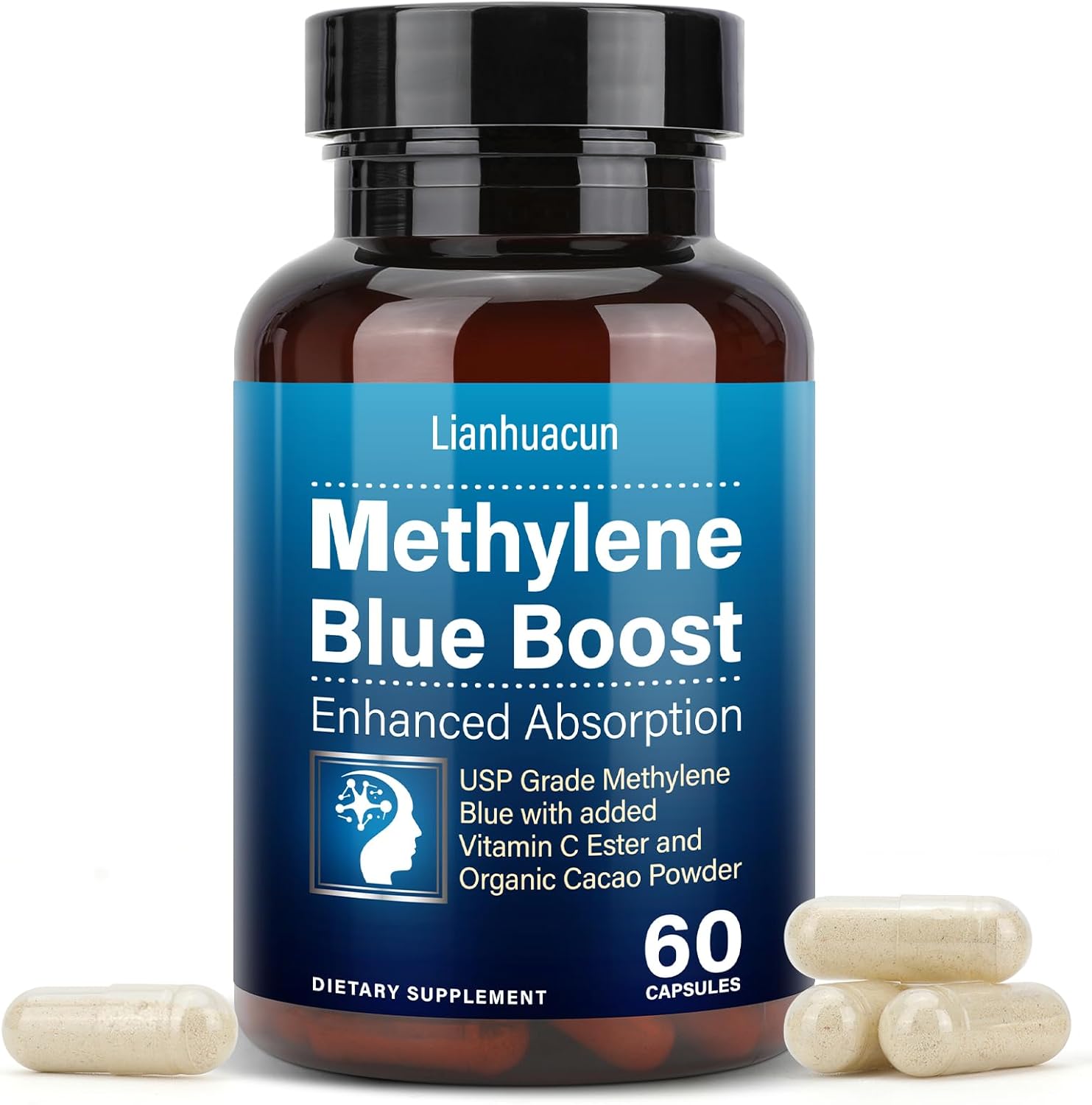 Methylene Blue Capsules for Humans with Vitamin C Ester Boost