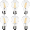 LUXRITE Vintage A19 LED Light Bulbs 60W Equivalent - Bright Soft White