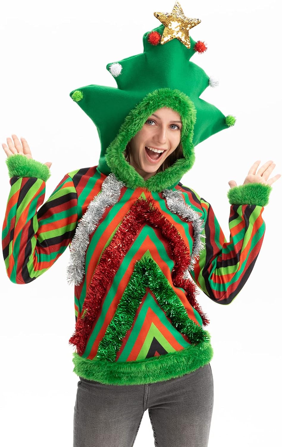 Creative Festive Ugly Christmas Hoodie for Unique Style