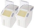 Rice Storage Container 25 lb 15L with Wheels and Seal Locking Lid