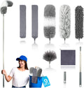 9Pcs Extendable Microfiber Duster Kit - Reach High & Clean Tight