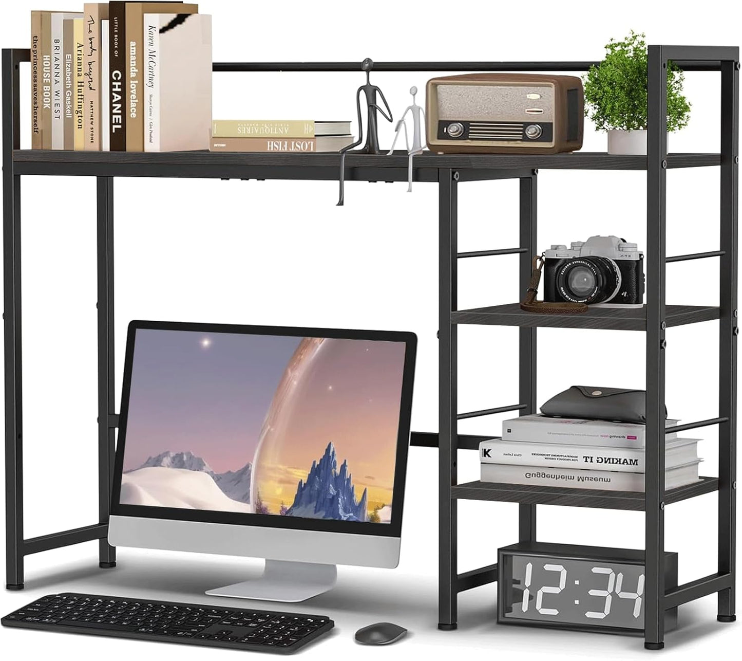Adjustable 3-Tier Desk Shelf - Maximize Space!
