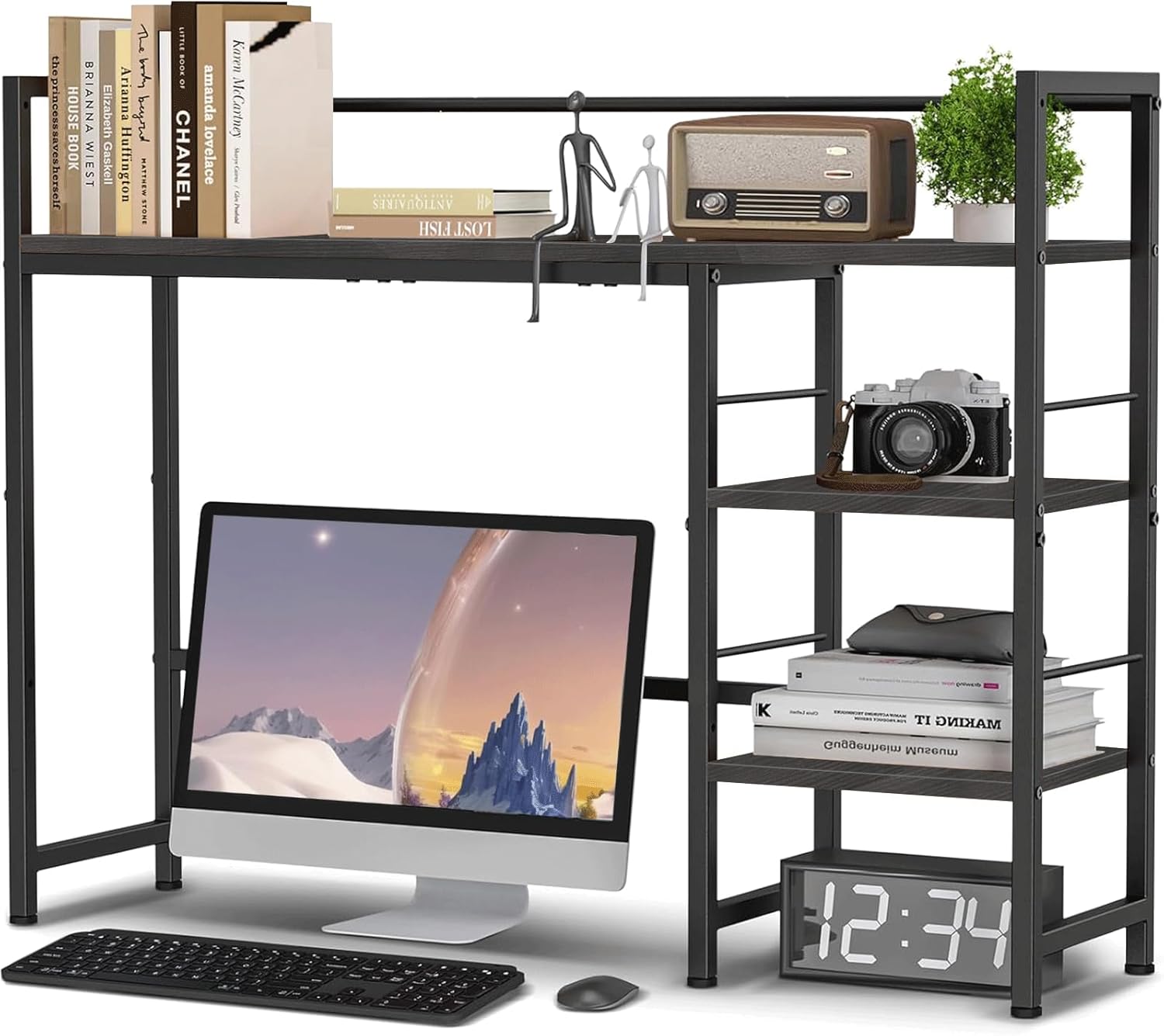 Adjustable 3-Tier Desk Shelf - Maximize Space!