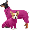 Dog Winter Coat Pink M - Soft Fleece Full Body Pullover