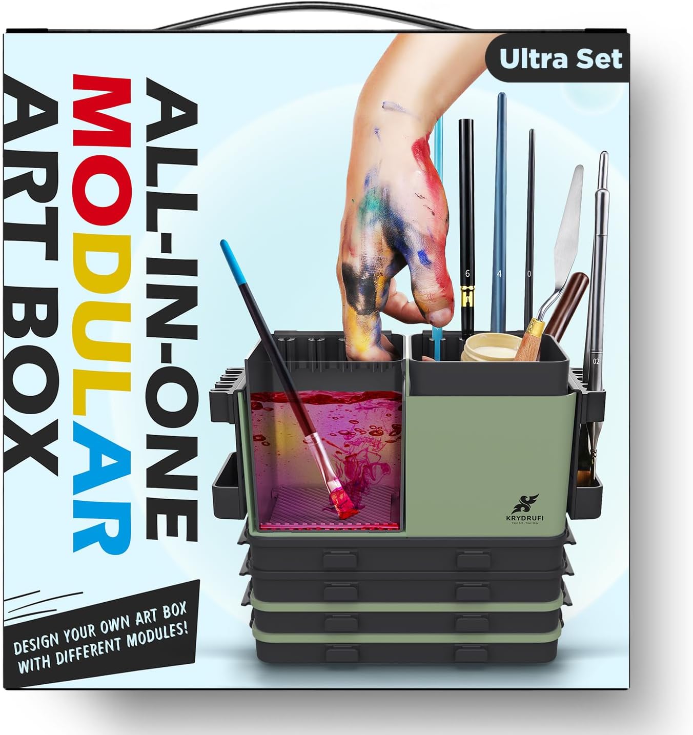 Portable All-in-One Modular Painting Station for Artists