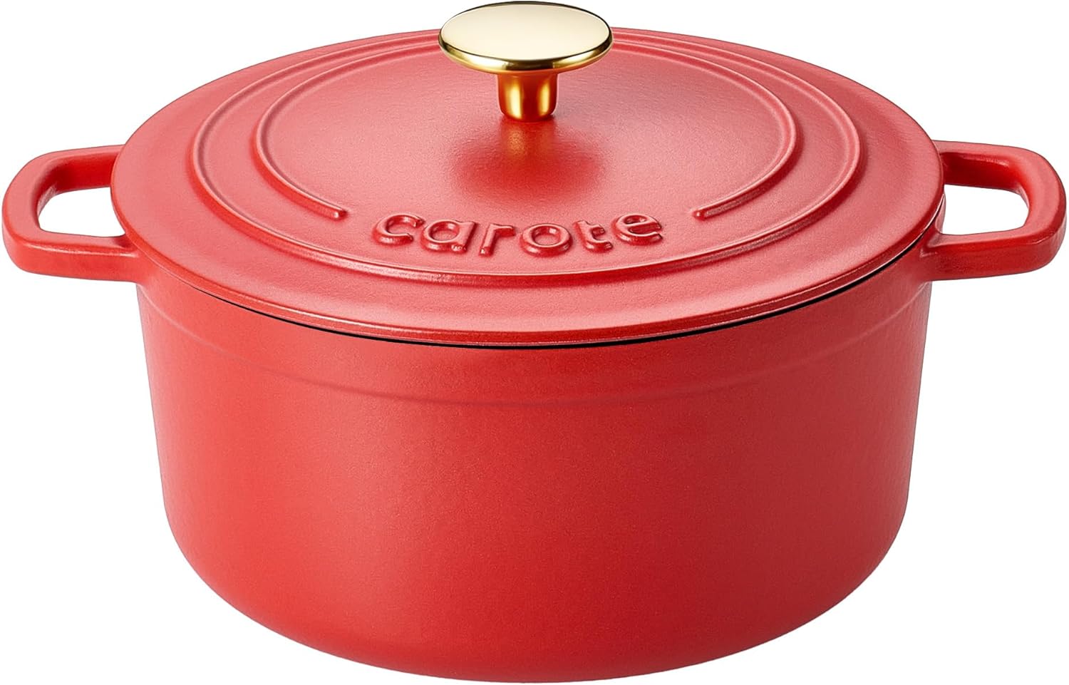 CAROTE Enameled Cast Iron Dutch Oven Pot for Versatile Cooking