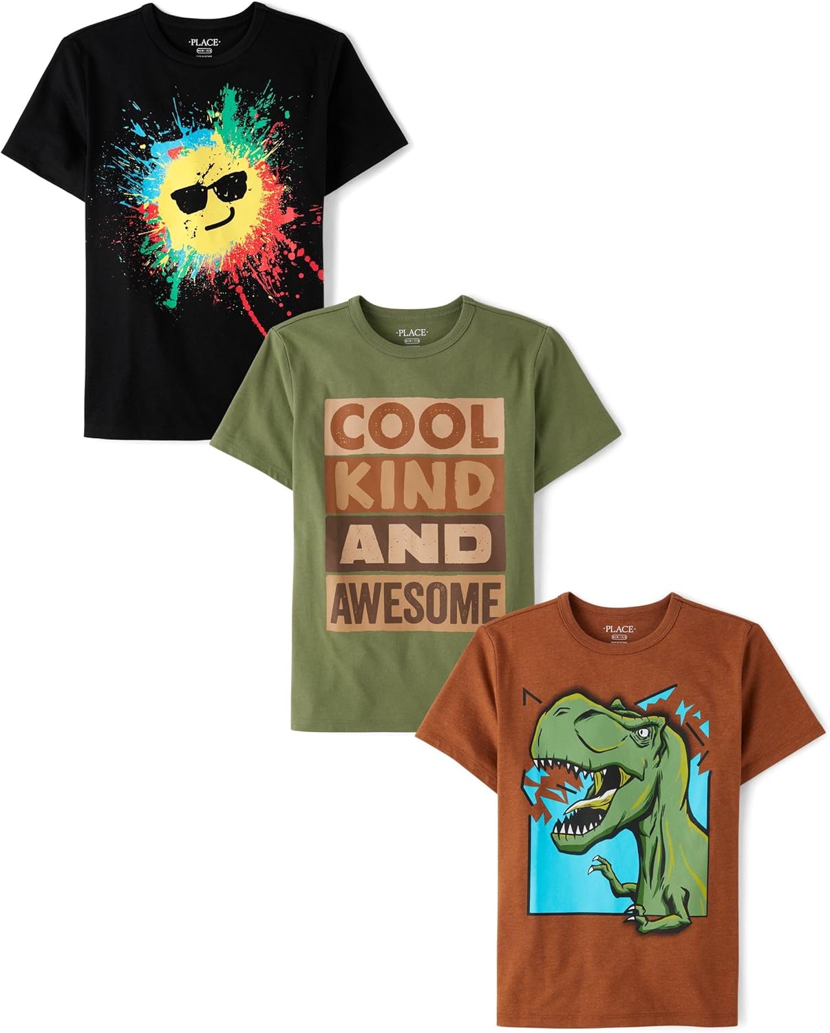 Boys' Vehicle Short Sleeve Graphic T-Shirts Multipack for Kids