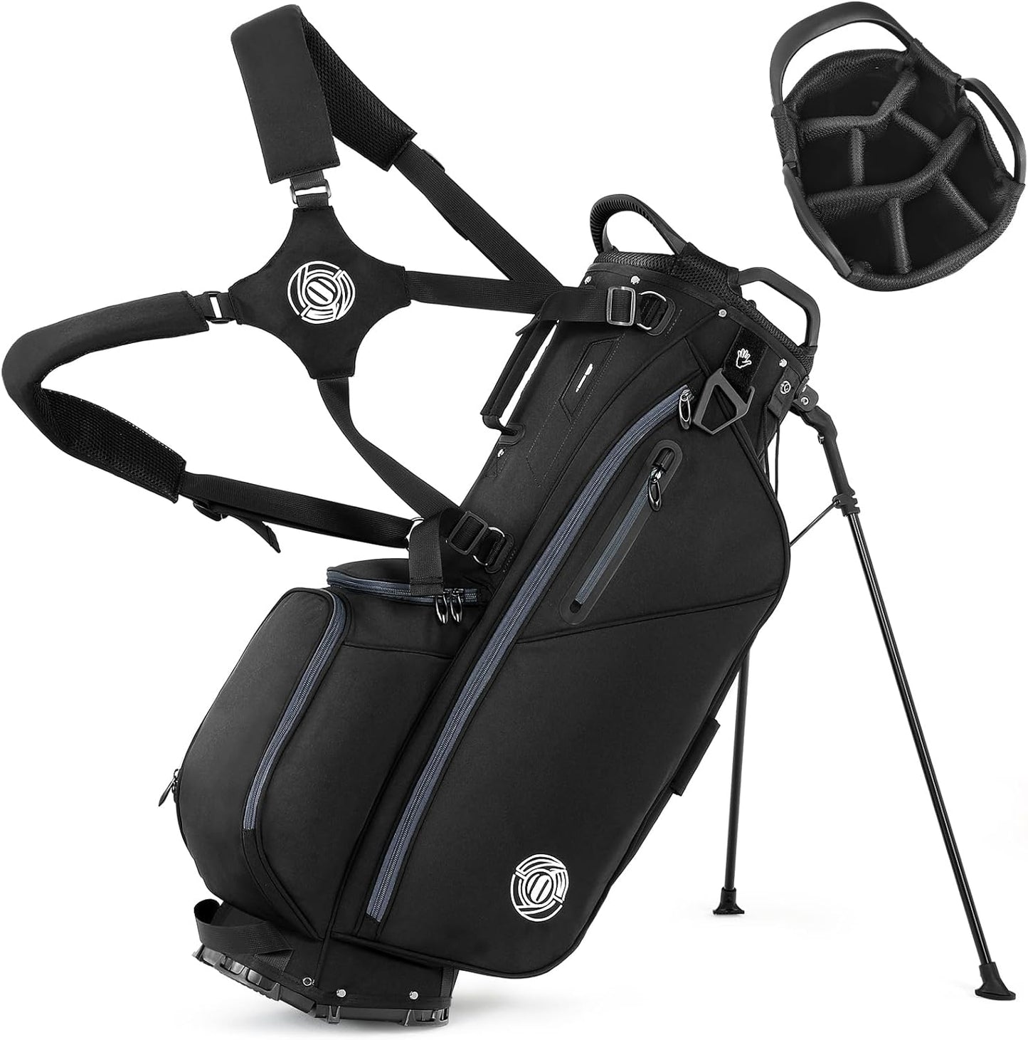 Lightweight Golf Stand Bag with 7 Way Dividers and Cooler Pockets