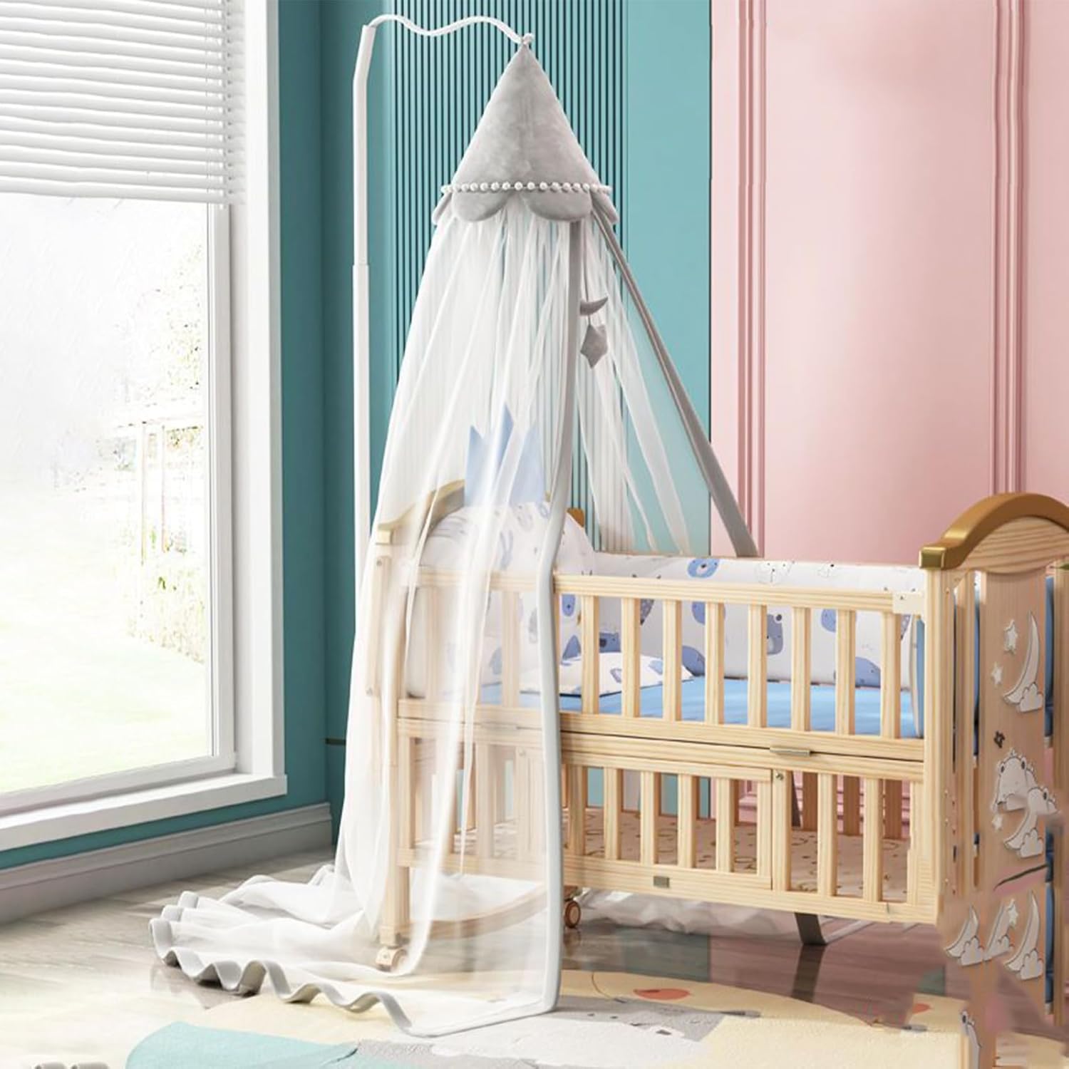 Breathable Baby Crib Canopy Net - Keep Baby Safe!