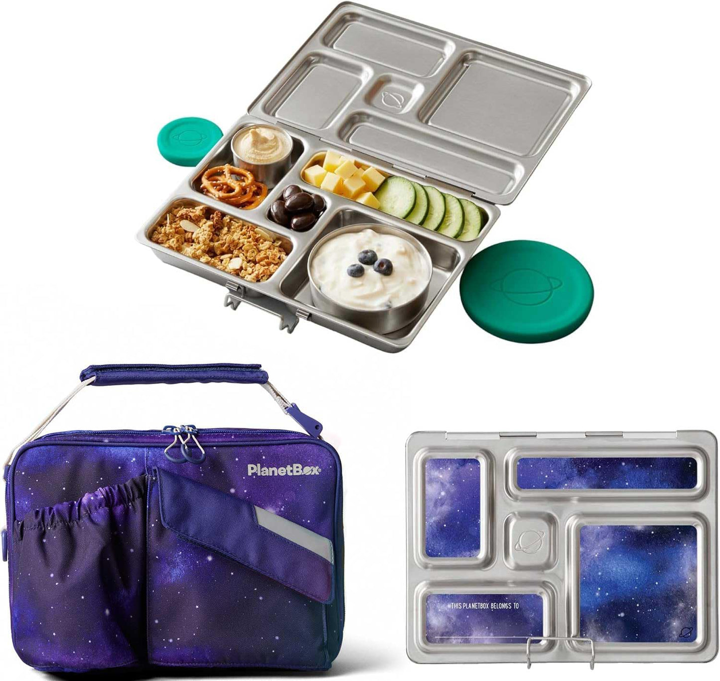 PlanetBox Rover Stainless Steel Bento Box Kit for Kids Lunch