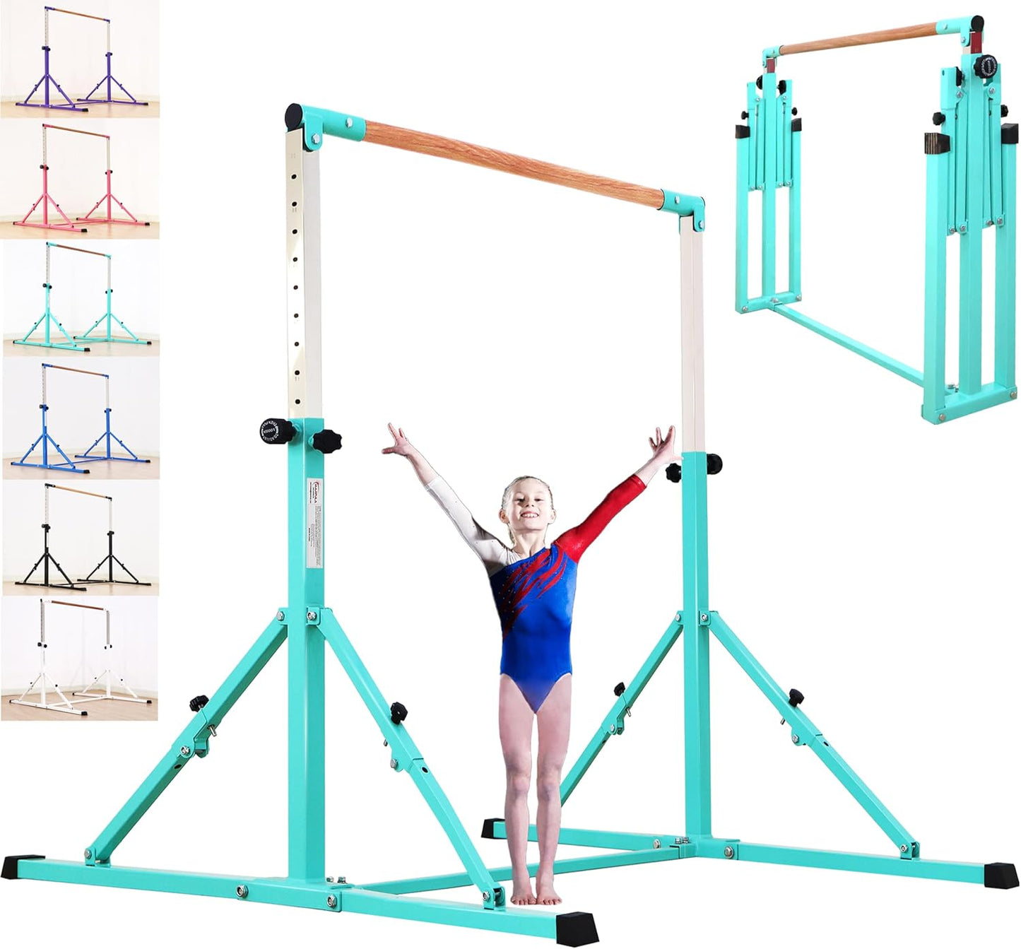 4FT/5FT Gymnastic Bar Set for Kids Home Use - Safe and Durable
