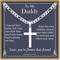 IEFLIFE Silver Figaro Chain Cross Necklace for Teen Boys - Gift Ready