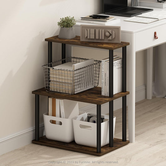 Furinno 3-Tier Printer Stand, Toolless Assembly for Convenient Storage