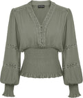 Women's Chic Peasant Blouse by Scarlet Darkness for Vintage Appeal