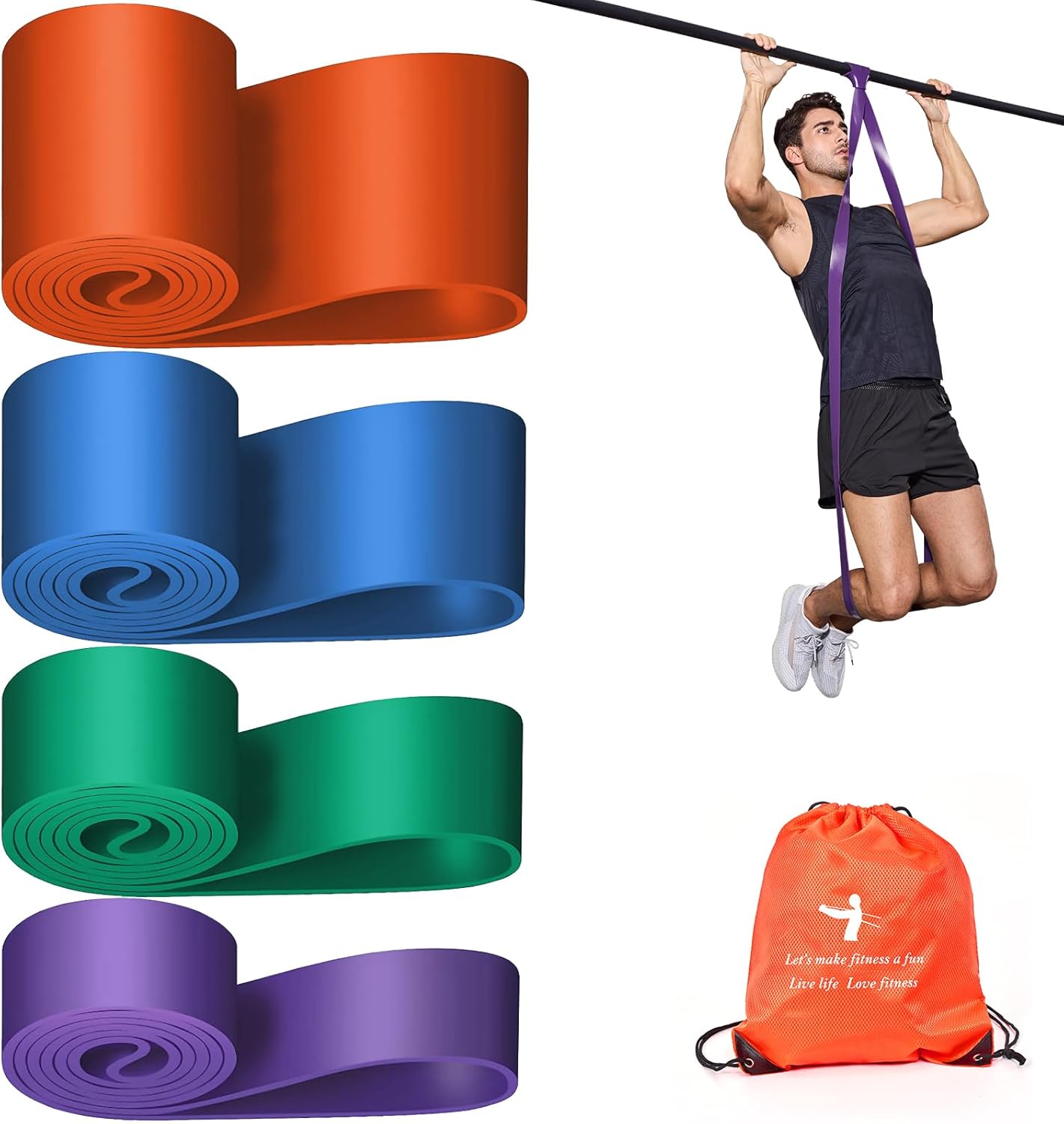 Pull Up Assistance Bands Set for Effective Muscle Training