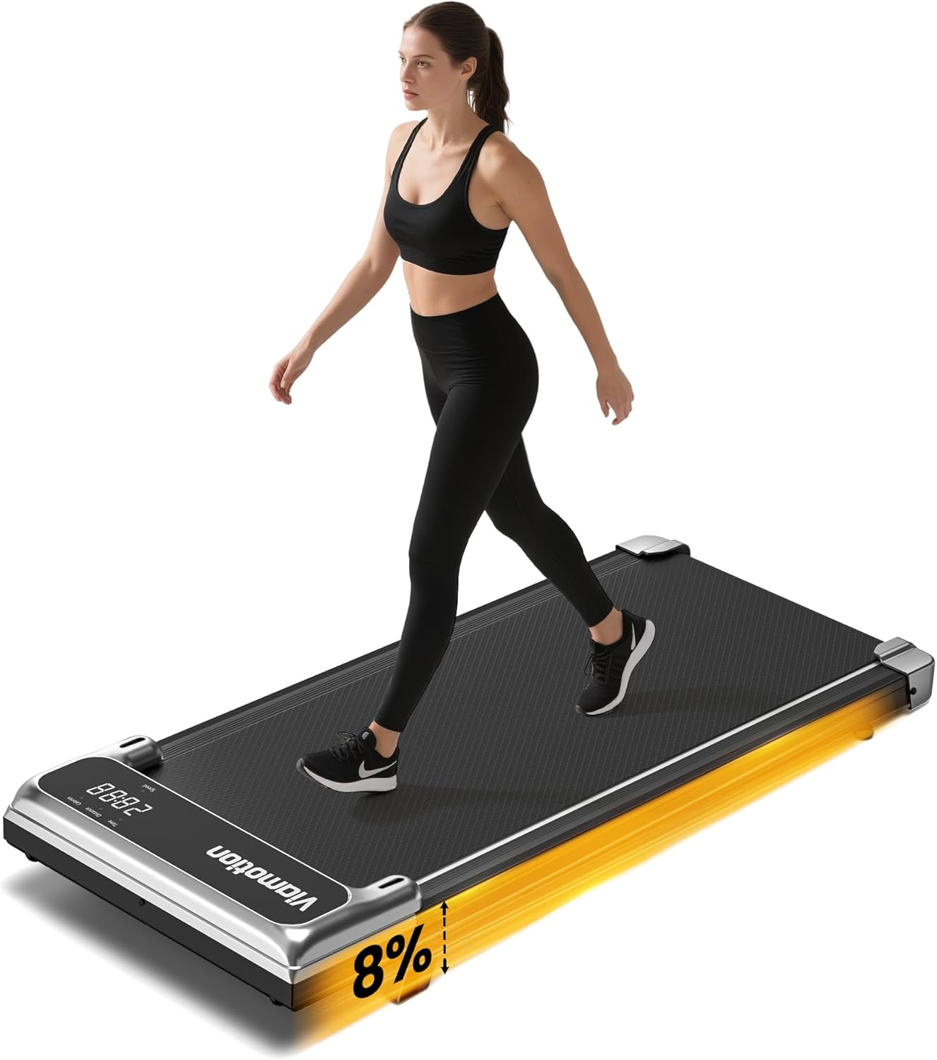 Walking Pad Under Desk Treadmill with Incline for Home Office
