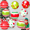 12 Pcs 24 in Giant Christmas Inflatable Balls - Yard and Porch Decor