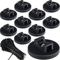 Magnetic Zip Tie Mounts and Nylon Cable Ties - 60 Piece Cable