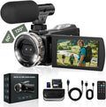 4K 60FPS Camcorder with Dual Lens and Flip Screen - Ideal for Vlogging