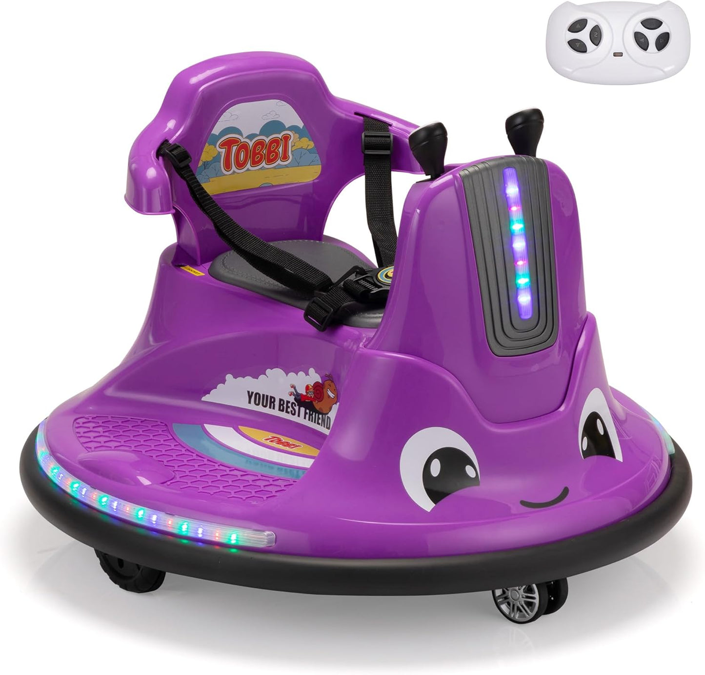 TOBBI Toddlers Bumper Car - Fun 12v Electric Ride On Snail Toy