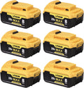 8000mAh High Capacity Battery 6-Pack Replace for Dewalt 20V Max - Long