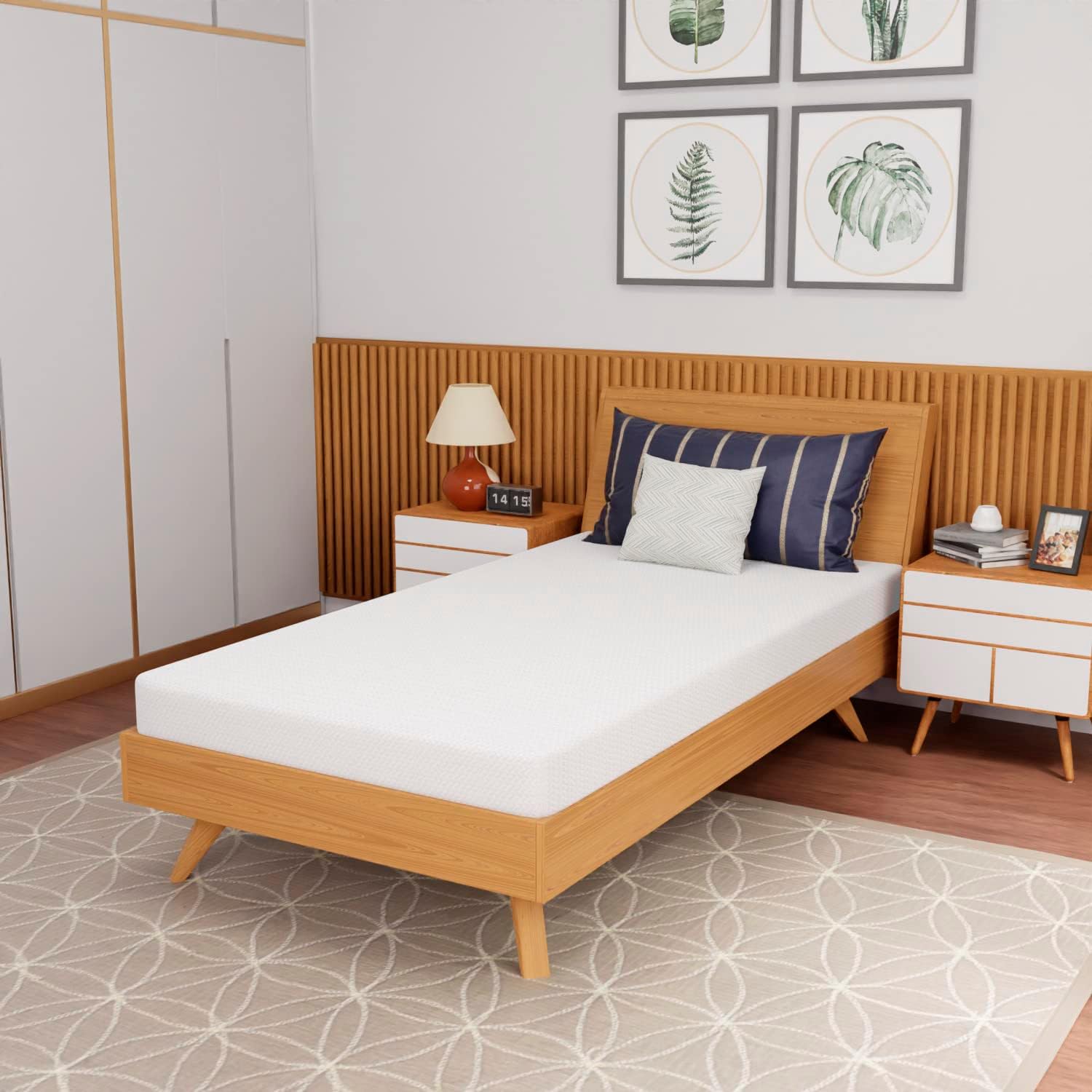 5 Inch Memory Foam Mattress with Cooling Gel and Charcoal Infusion