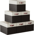 Kallax Storage Cube Bins 13 x 15 x 13 - Foldable Linen 6 Pack